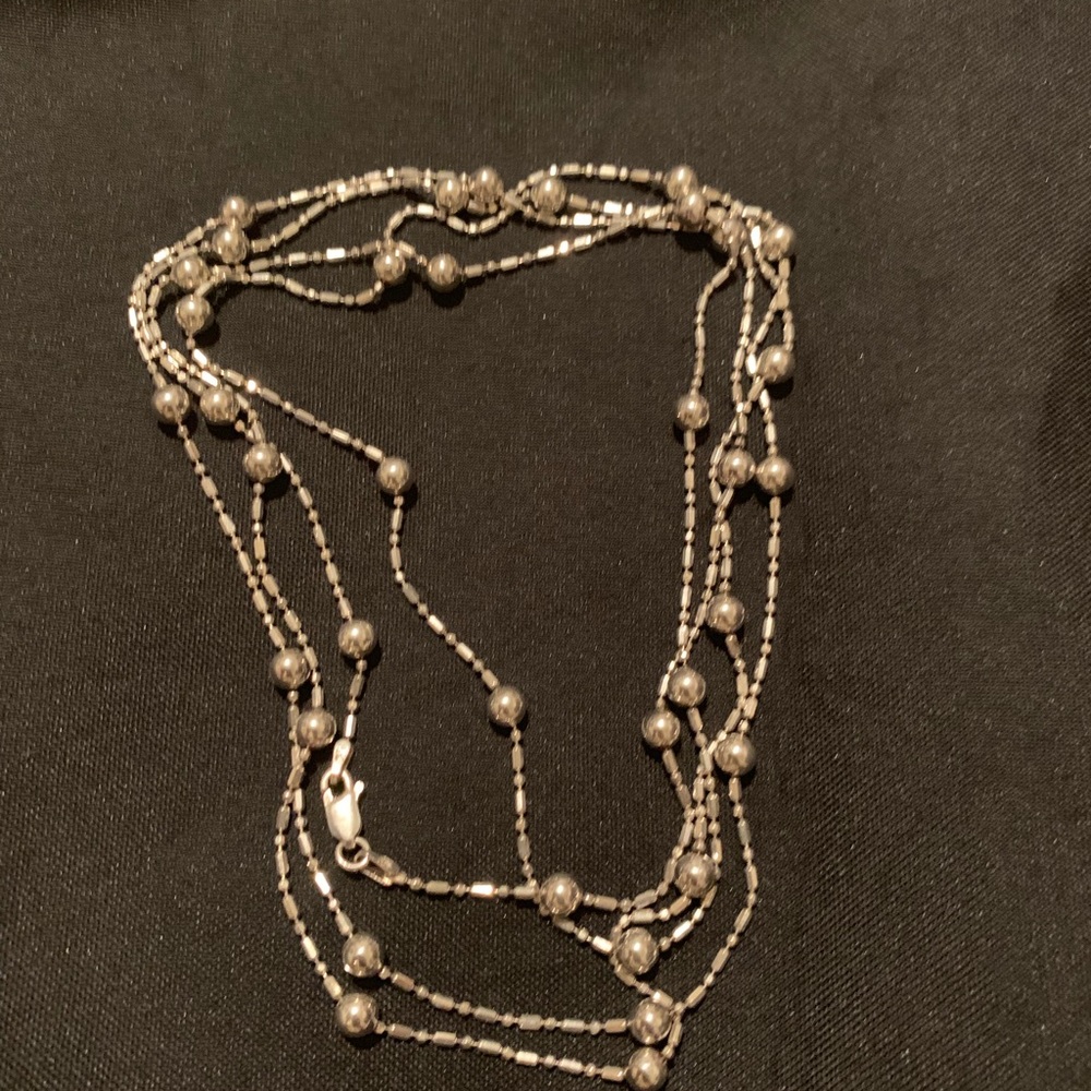 Sterling silver extra long chain with ball